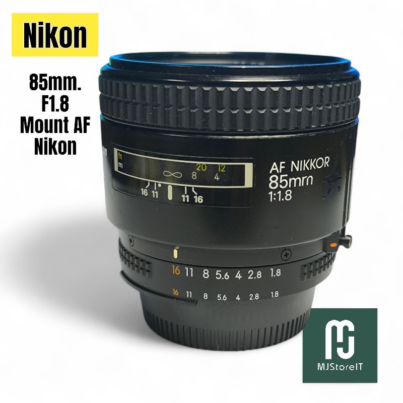 Nikon Nikkor AF 85mm. F1.8 + Hood HN-24 Mount AF Nikon (สภาพ 80-90%)
