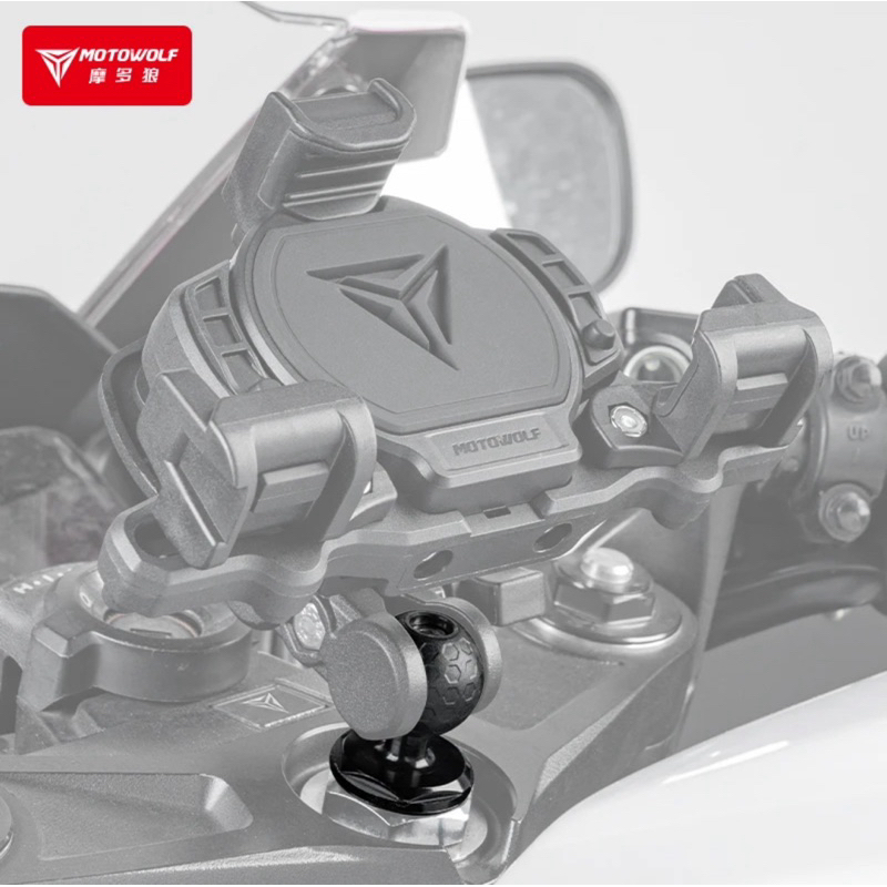 MOTOWOLF MDL 4803 Fork Stem Base Ball Mount ที่ยึดตำแหน่งรูกลางแผงคอโช้คหน้า สำหรับใช้เป็นฐานติดที่จับมือถือและกล้อง - รูปที่ 5