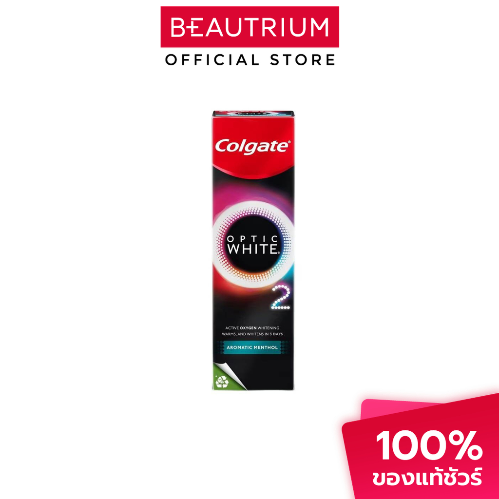 COLGATE Optic White O2 Aromatic Menthol Toothpaste ยาสีฟัน 85g
