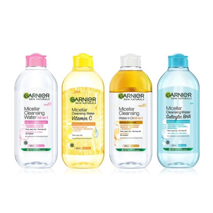 Garnier Micellar Cleansing Water 400ml การ์นิเย่ ไมเซล่า คลีนซิ่ง วอเตอร์ (1ขวด)
