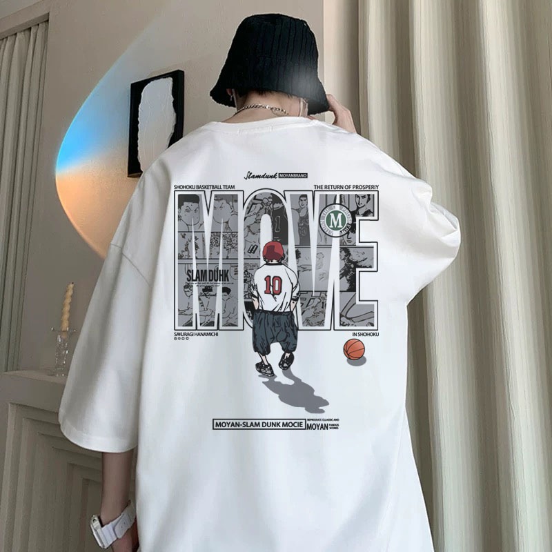 Basi💥 เสื้อยืด oversize unisex สกรีนหน้าหลัง ลาย 