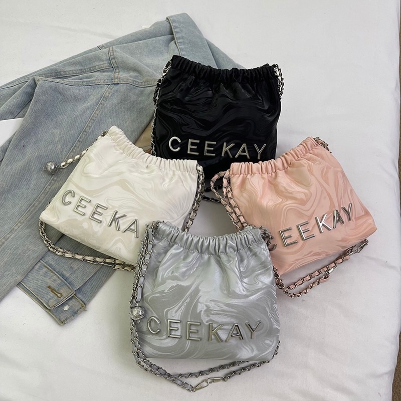 ceekayกระเป๋าถือกระเป๋าสะพายไหล่ผู้หญิงมาใหม่ตัวหนังสือCEEKAYดีไซร์แบบเกาหลีks07