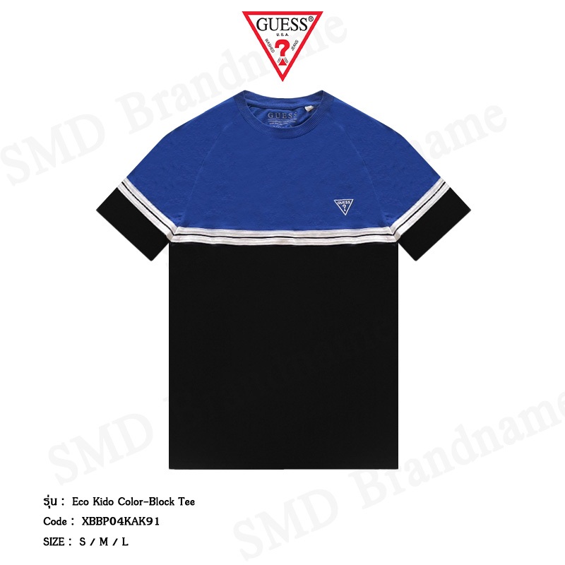 Guess เสื้อยืดคอกลม รุ่น Eco Kido Color-Block Tee Code: XBBP04KAK91