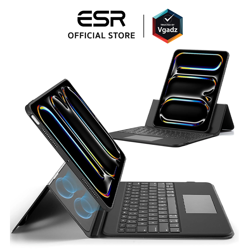 ESR เคสสำหรับ iPad Pro 11" (5th/2024), Pro 13" (7th/2024) รุ่น Ascend Keyboard Case -คีย์บอร์ด English