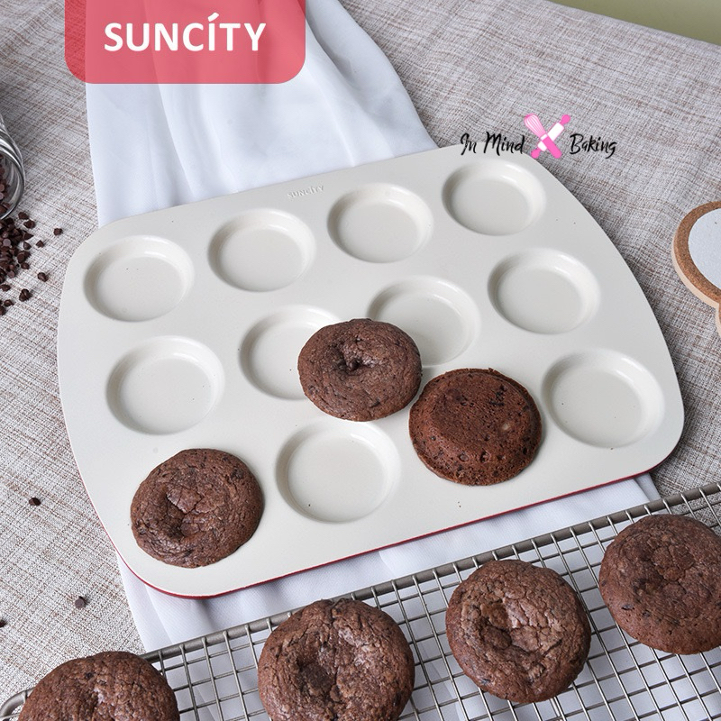 ถาดหลุมอบคุกกี้เคลือบ Non stick ยี่ห้อ Suncity YC80229