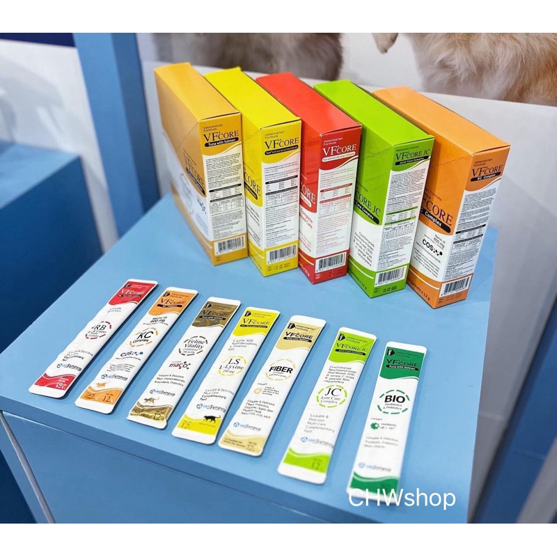 **แบ่งขาย 1 ซอง** VFcore & S-Mellow Daily อาหารเสริมรูปแบบแมวเลีย-สุนัขเลียยอดนิยม