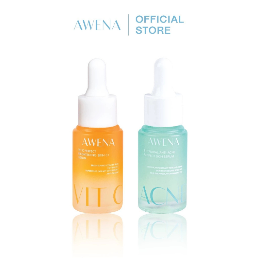 Awena : เซรั่มวิตซี เซรั่มลดสิว เซรั่มหน้าใส ลดรอยดำ รอยแดงจากสิว จบปัญหาสิวซ้ำซาก ขนาด 15ml