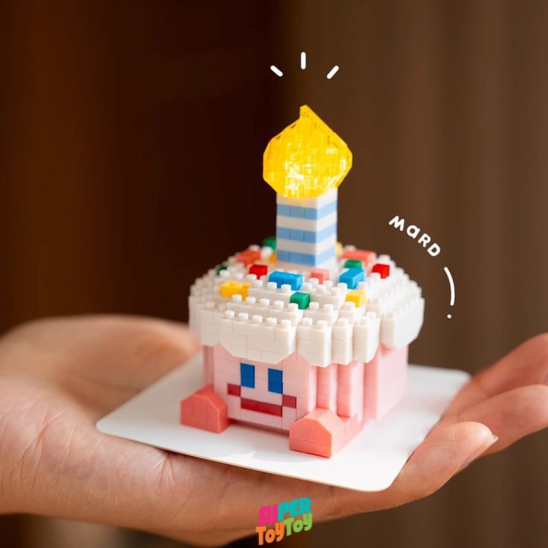 ตัวต่อเค้ก เค้กวันเกิด พร้อมไฟ+กล่องใส ของขวัญวันเกิด เค้กวันเกิด น่ารัก - รูปที่ 6