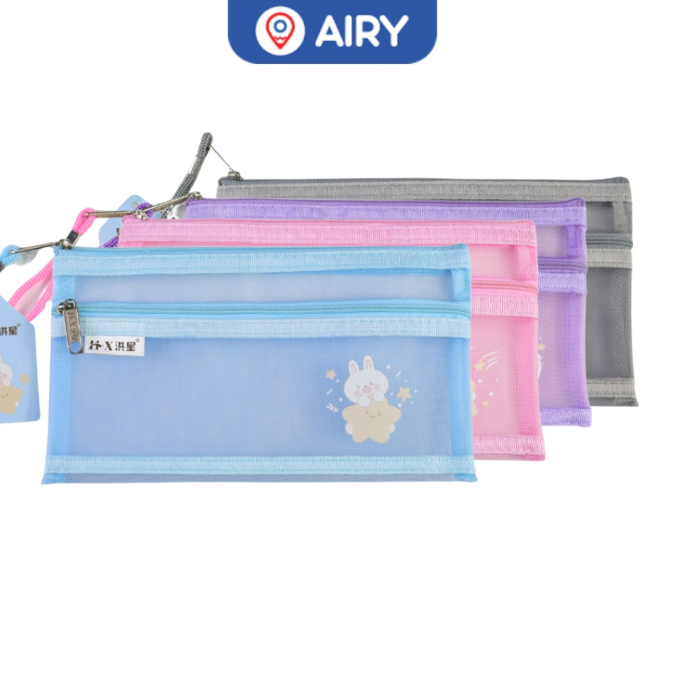 (K)กระเป๋าดินสอซองซิป B6 และ A5 รุ่น HX-3701 / HX-0065 ใส่ดินสอ สมุดหรือเครื่องสำอาง(แพ็ค 1 ชิ้น)