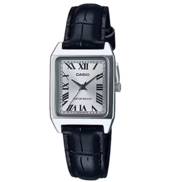 CASIOนาฬิกาข้อมือสายหนังสีดำรุ่นLTP-V007L-7B1/LTP-V007-1B/LTP-V007L-7E1 ของแท้รับประกัน 1ปี