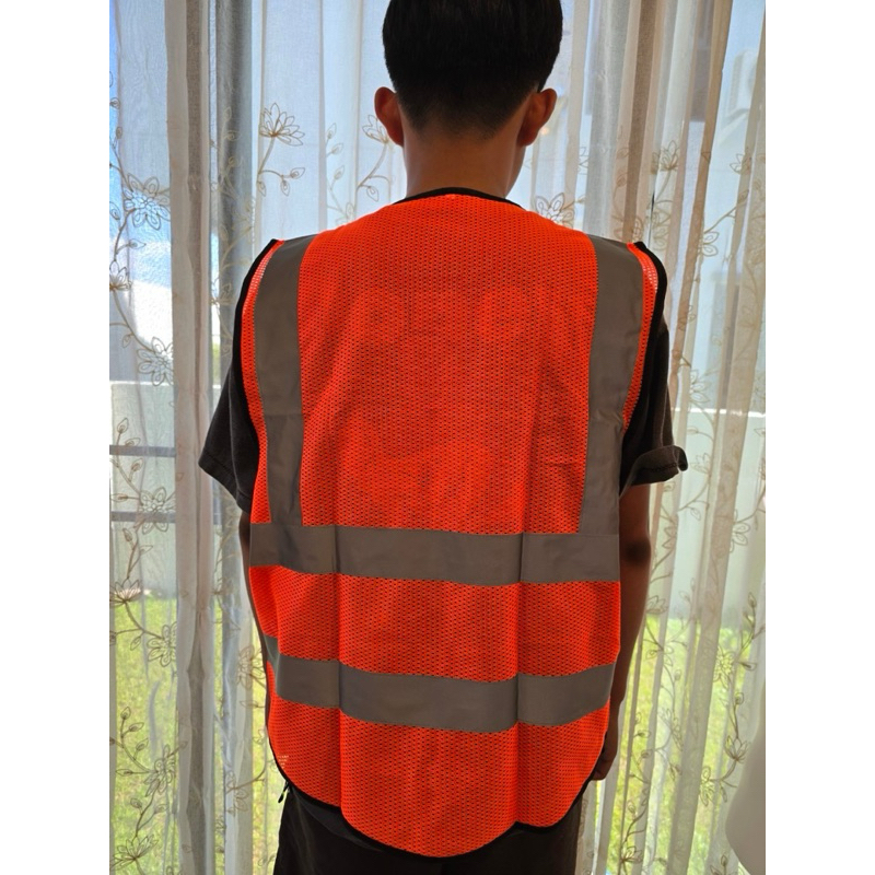 เสื้อกั๊กสะท้อนแสง รุ่นห้ากระเป๋าผ้าตาข่าย (ไซส์Sถึง4XL) ราคา ถูกที่สุด ดีลบีเคเค แกลเลอรีภาพที่ 2