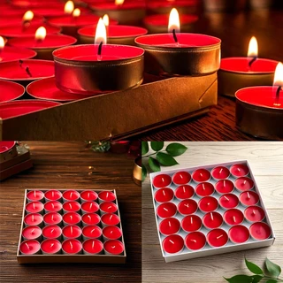 เทียนทีไลท์ผลิตเองที่ไทย Tea light candles 50 ชิ้น/ จุดได้นานสุด 2 ชม.รับออเดอร์ผลิตจำนวนมากราคาถูก