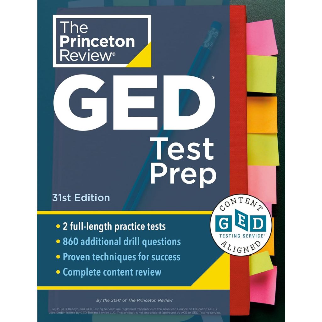 C321 9780593517888 THE PRINCETON REVIEW GED TEST PREP, 2025: 2 PRACTICE TESTS + REVIEW & TECHNIQUES + ONLINE FEATURES