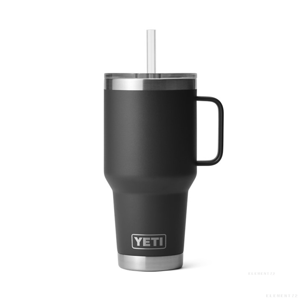 YETI แก้วเยติ เก็บความเย็น รุ่น RAMBLER 35 OZ MUG WITH STRAW LID BLACK