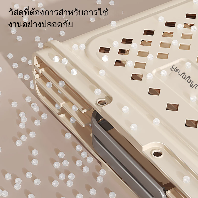 LONTAI ตะกร้าผ้าพับได้ ตะกร้าผ้าสกปรกอเนกประสงค์ ตะกร้าเก็บของในครัวเรือน ความจุขนาดใหญ่ thumbnail 4