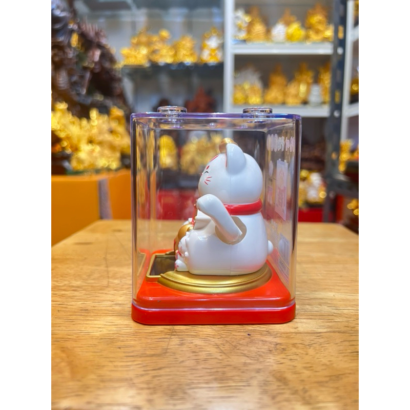 แมวกวัก รุ่นใหม่ แมวกวัก ญี่ปุ่น ขนาด 3.5นิ้ว แมวน่ารักๆ กวักได้ทุกตัว ใช้พลังงานแสง/โซล่า - รูปที่ 4