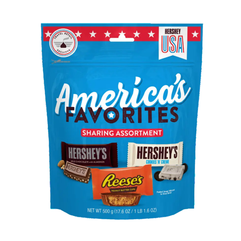 Hershey's America’s Favorites Assorted น้ำหนัก 500 กรัม BBF.11/04/25