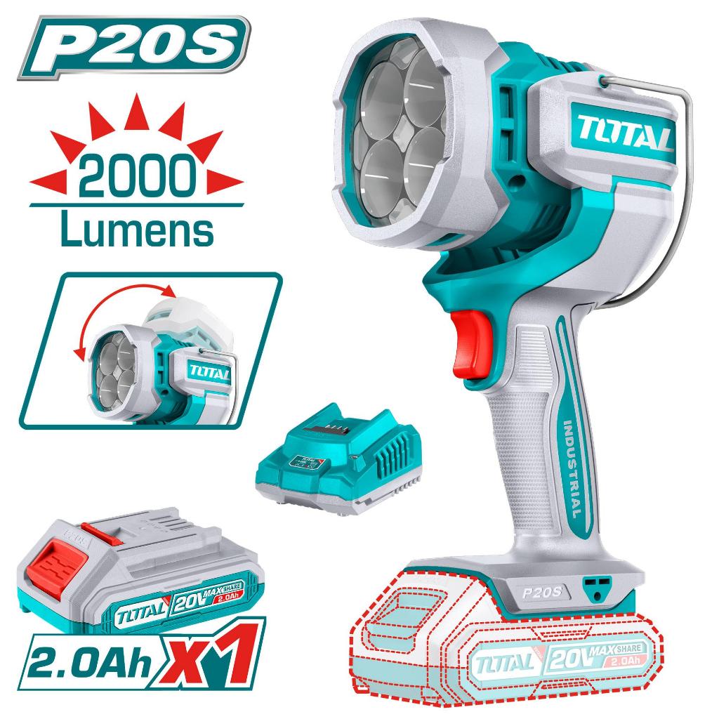 TOTAL ไฟฉาย สปอร์ตไลท์ LED 2000 ลูเมน TWLI20881 / TWLI2088