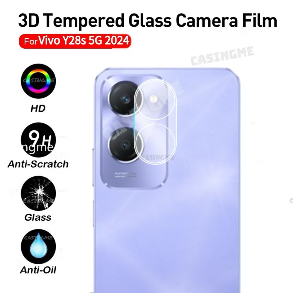 ฟิล์มกระจกกันรอย เลนส์กล้อง เต็มเลนส์ สำหรับVivo Y28S Y03 Y03T Y18  ฟิล์มกระจกเต็มเลนส์ ใส 3D