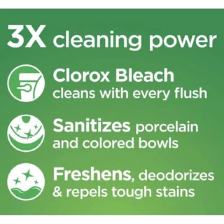 พร้อมส่ง(ได้2ก้อน)มาใหม่ Clorox Bleach กล่องสีเขียว ก้อนทำความสะอาดชักโครก ดับกลิ่นและฆ่าเชื้อแบคทีเรีย 99.9%มีเรทส่งทัก