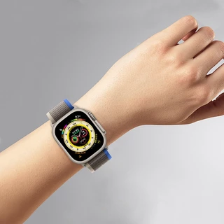 สายกีฬาไนลอนเหมาะสำหรับ iWatch Series11 10 9 8 7 6 5 4 3 2 1 se แฟชั่นและสายสบาย 38mm40mm41mm42mm46mm49mm