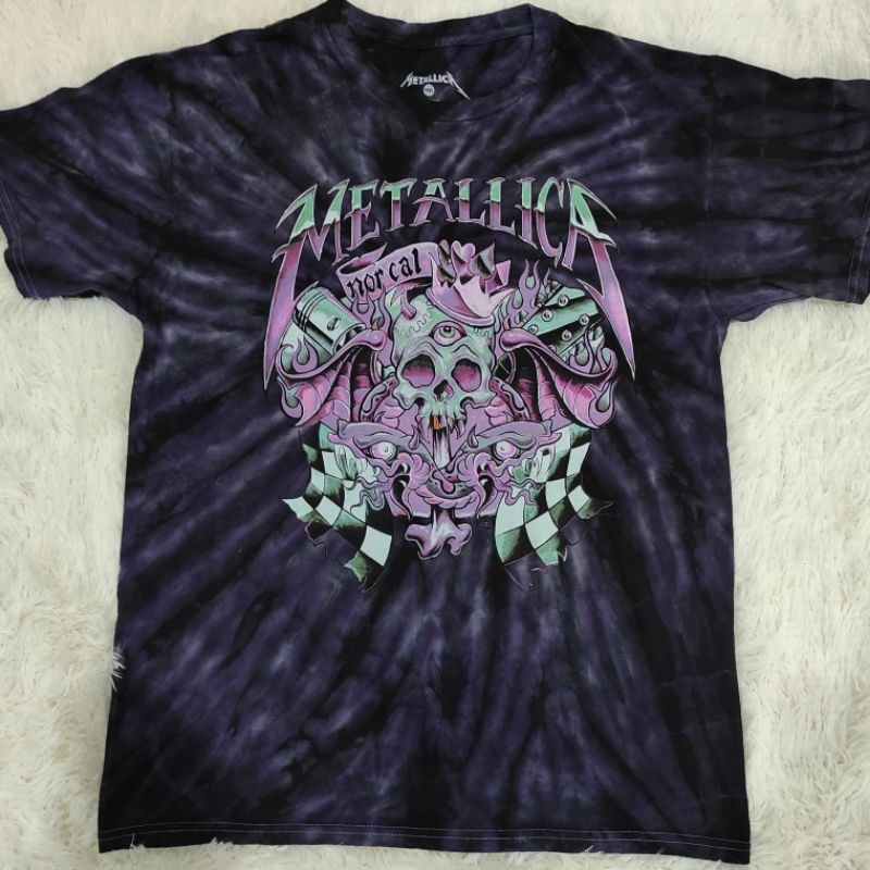 เสื้อยืดวง Metallica  มัดย้อม ลิขสิทธิ์แท้ ปี2021