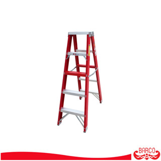 BARCO บันไดไฟเบอร์กลาสทรงเอ ขึ้น2ทาง 5 ขั้น 1.50 ม.