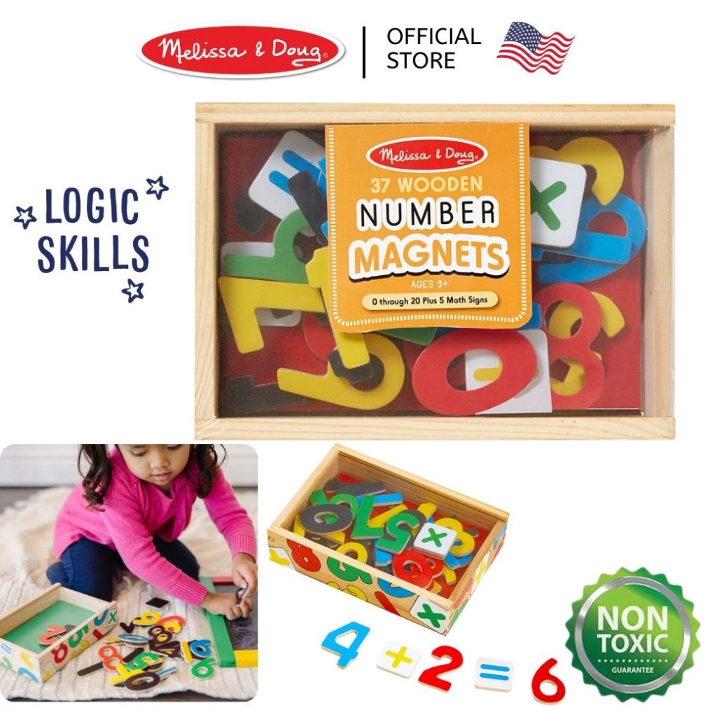 (ของแท้ USA) แม่เหล็กตัวเลข ติดกระดานไวท์บอร์ด Melissa & Doug Magnetic Number Magnet ของเล่นเด็ก 449