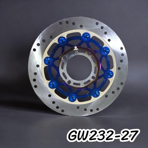 จานดิสหน้าแต่งTITANIUM(220 mm)สำหรับ W110-I/PCX(12-17)/MSX/W125/CZ-i/TZR / SPARK135 / NOUVO / X-1 DREAM110-อลูมิเนียม