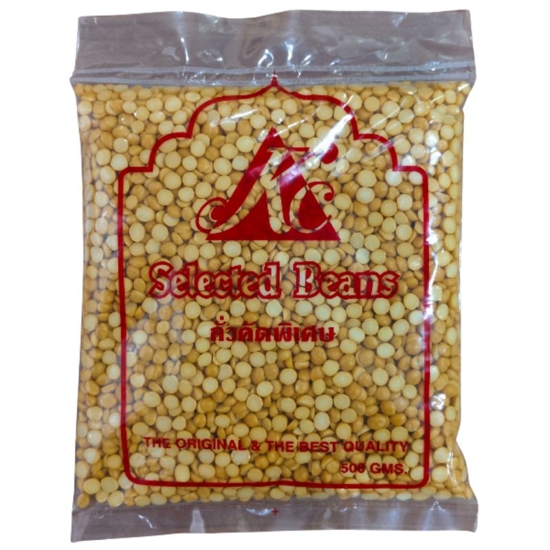 Hanji ถั่วลูกไก่ผ่าซีก 500กรัม Chick Pea Split Chickpea (Chana Dal) เทมเป