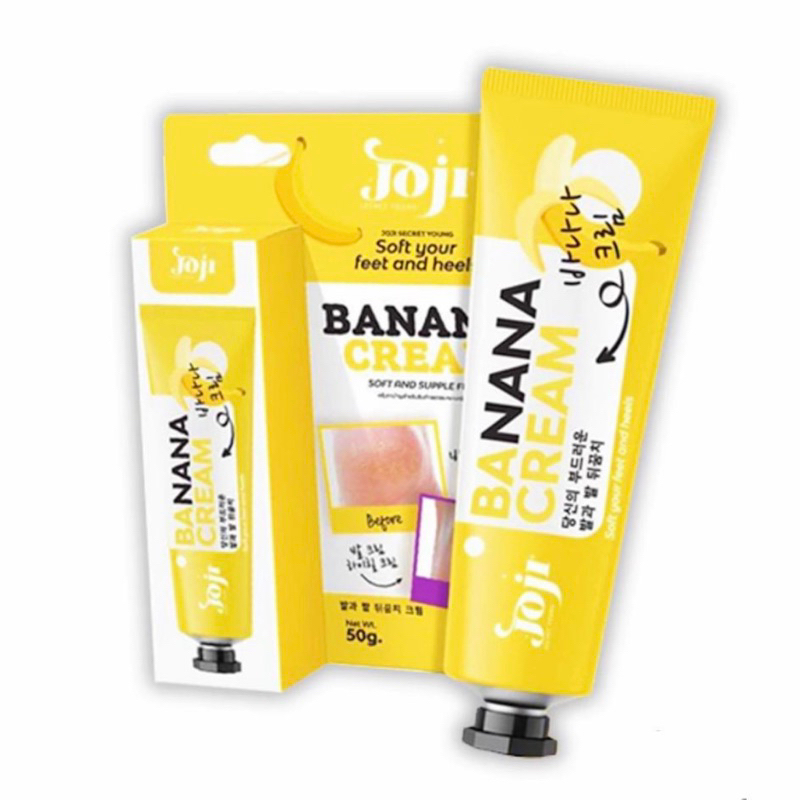 Joji Banana Cream โจจิ บานาน่า ครีมบำรุงเท้า สูตรกล้วย 50g. ของแท้