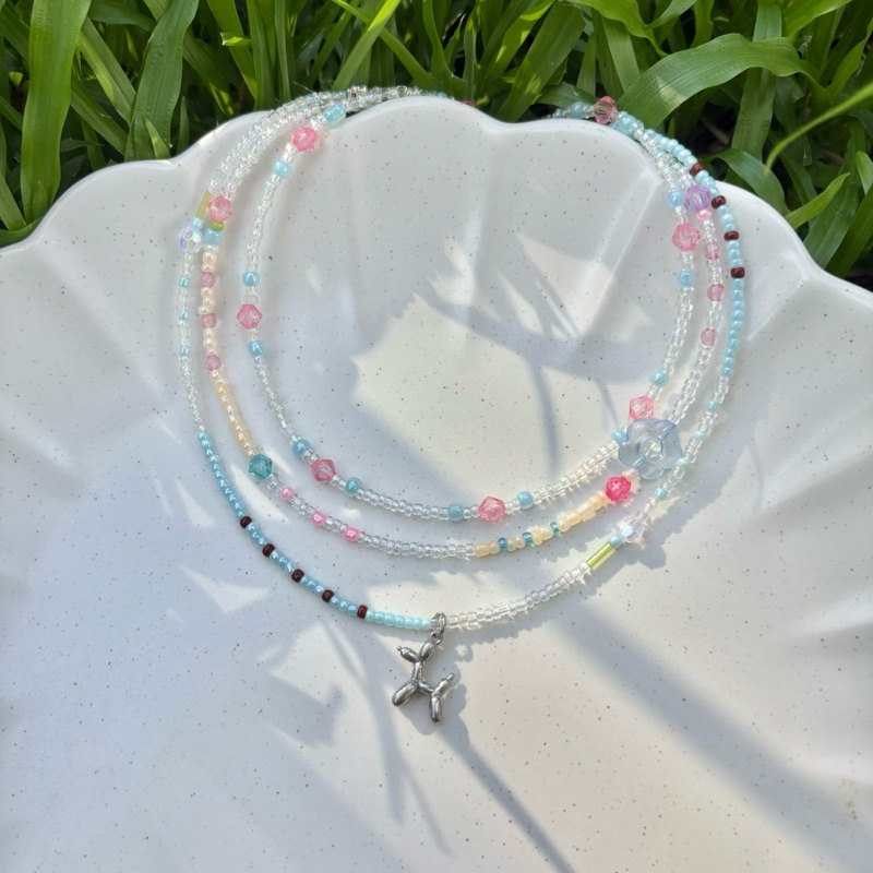 Piing me Necklace | สร้อยคอลูกปัดพร้อมจี้สุนัข 🐕‍🦺