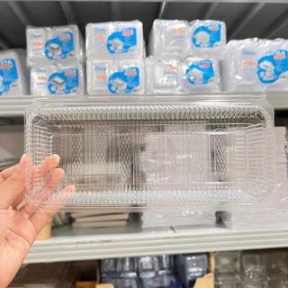 สลัดโรล🥗🥖 Benly BL-15A ฝาล็อค แพ็ค 100 ใบ ขนาด 800ml. กล่องเบเกอรี่ ขนม ใส่สลัดโรล พลาสติกใส OPS ไม่ต้องใช้แม็ก