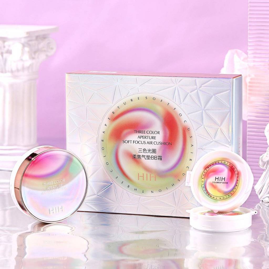 C266.HIH คุชชั่น 3 สี แถมรีฟิว 2 ชิ้น cushion BB ปกปิดรูขุมขน ผิวเนียน กระจ่างใส กันน้ํา กันเหงื่อ