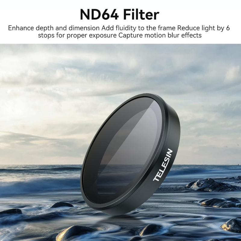 Telesin ND64 (Neutral Density Filters) For DJI Osmo Action 5Pro/4/3