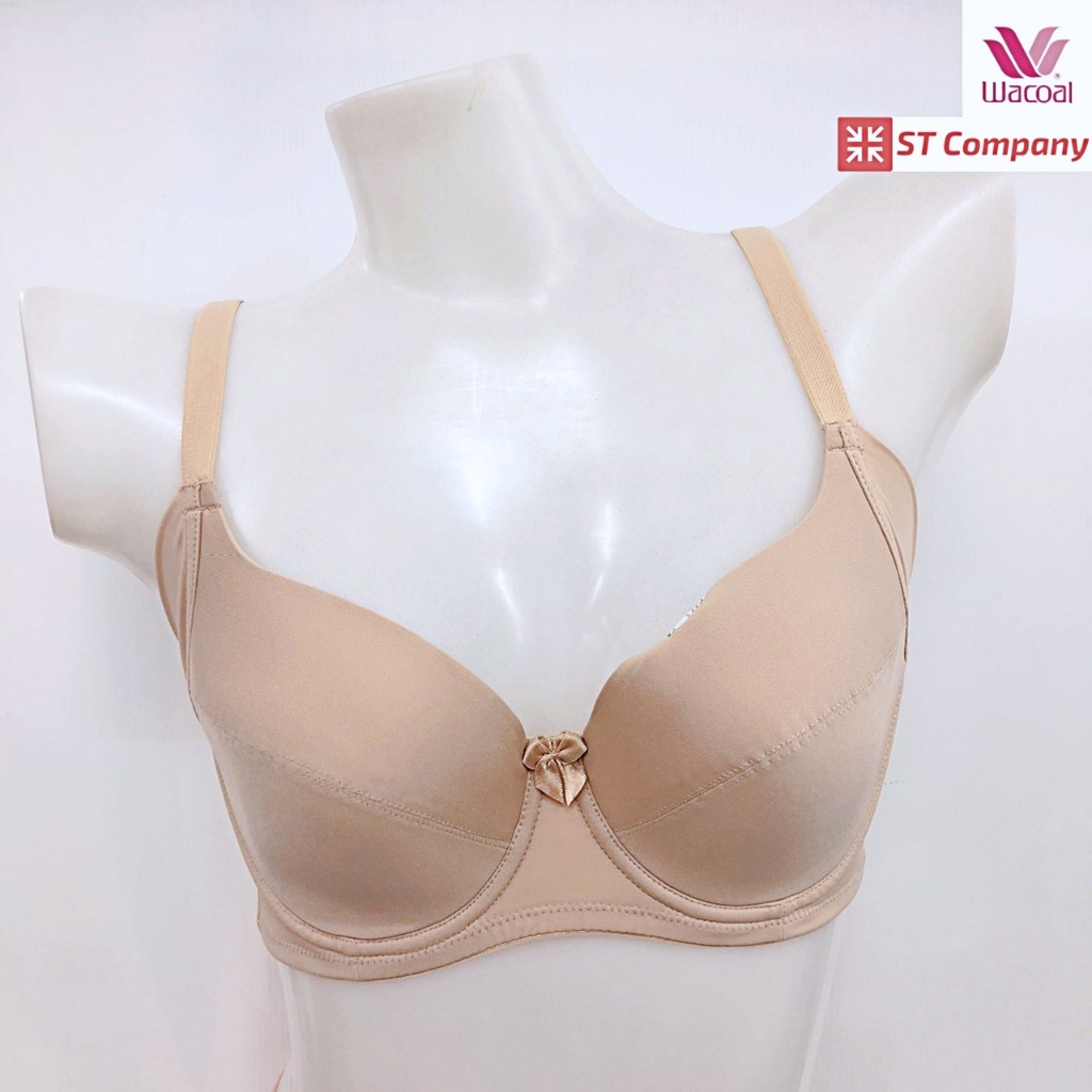 Wacoal Basic Bra รุ่น WB9920 สีเนื้อ (NN) บรา 4/5 cup เสริมโครง เสริมฟองบาง ช่วยเก็บกระชับทรง เก็บเน