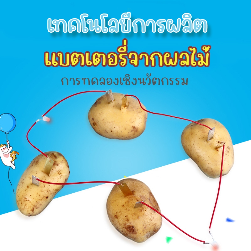 การทดลอง เทคโนโลยีการผลิต แบตเตอรี่ผลไม้ ของเล่นงานวิทย์ ของเล่นการฝึกทักษะทางวิทยาศาสตร์ การทดลองเชิงนวัตกรรม