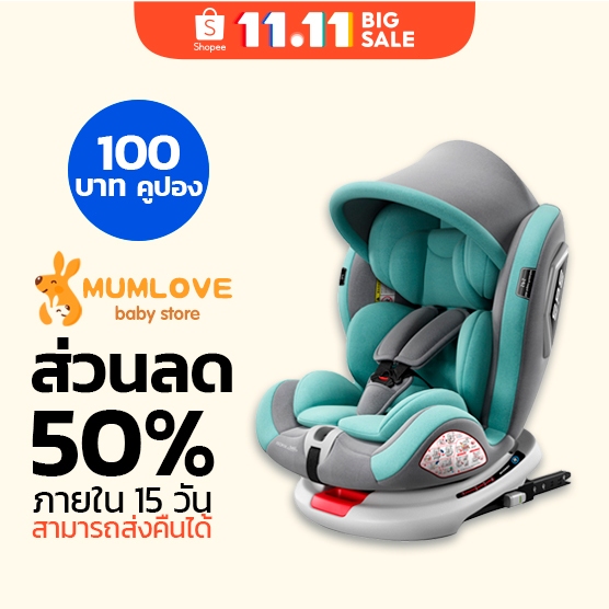 คาร์ซีทสำหรับเด็ก 3C/ECE เหมาะสำหรับเด็กแรกเกิด 0-12 ปี คาร์ซีท เบาะนั่งหนานุ่ม นั่งลงนอนลง isofix+lacth หมุนอิสระ 360°