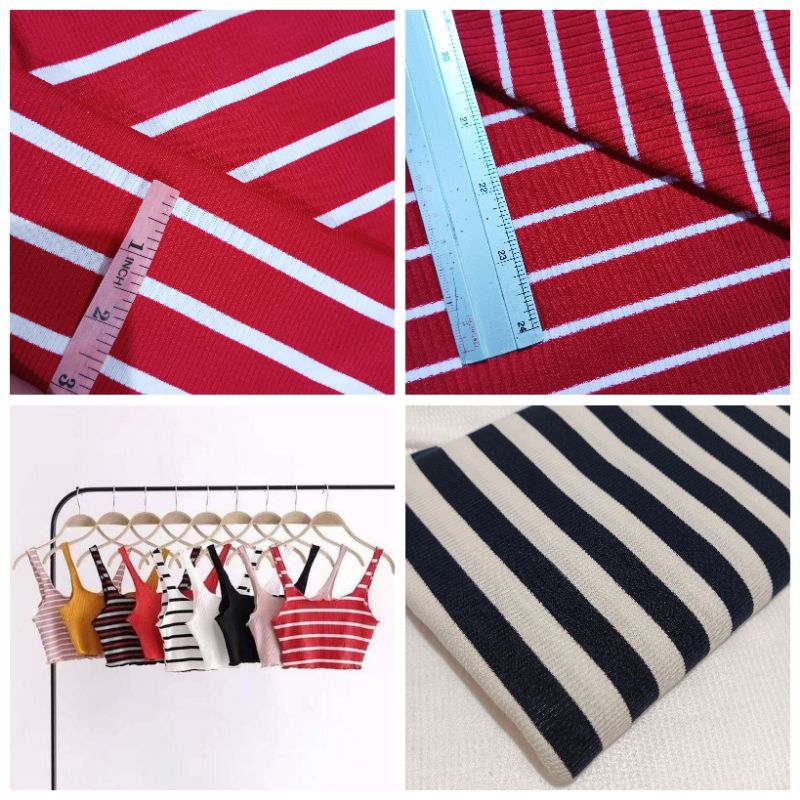 ผ้ากิโล ผ้ายืด ร่องริ้ว, วาฟเฟิ้ลริ้ว หนา 210-260 แกรม เนื้อนิ่ม ยืดเยอะ ขายเป็นกิโล - รูปที่ 5