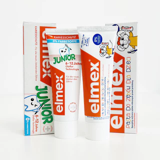 [New Lot 29] Elmex แปรงสีฟัน ยาสีฟัน น้ำยาบ้วนปากสำหรับเด็ก และผู้ใหญ่ กลืนได้ ใช้ได้ตั้งแต่ฟันซี่แรก 0-12 ปี