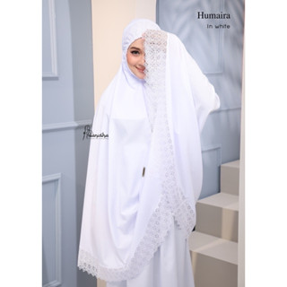 ชุดละหมาด Humaira เนื้อผ้าคอตตอนแท้ระบายลูกไม้