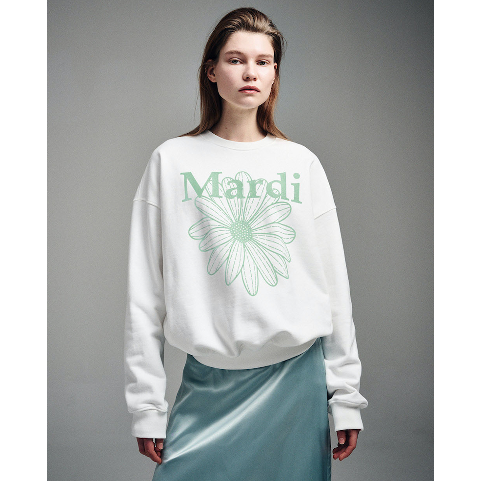 MARDI MERCREDI SWEATSHIRT FLOWERMARDI_WHITE MINT