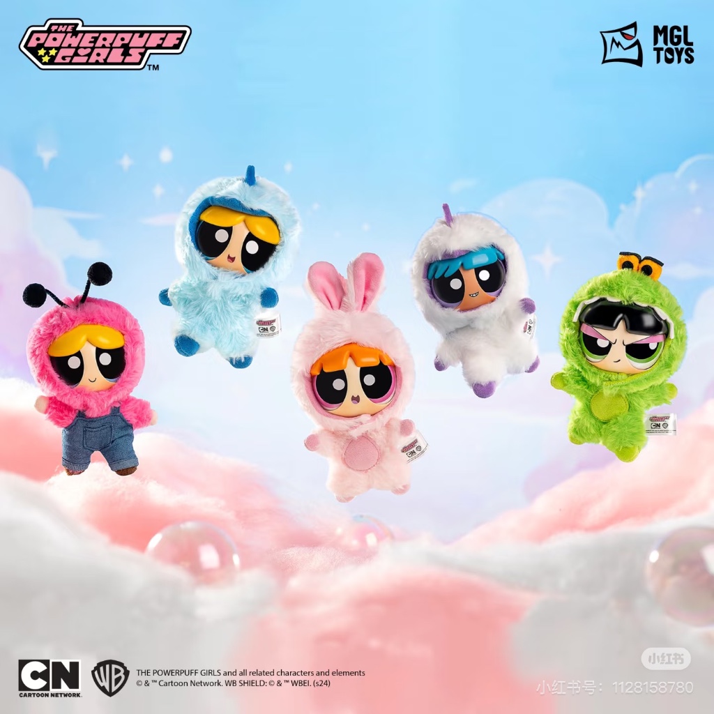 โค้ดลด30%ใช้ได้ Mgl Toys X The PowerPuff girls กล่องสุ่ม พวงกุญแจ พาวเสอร์พัฟเกิล ถอดหมวกได้ ของแท้