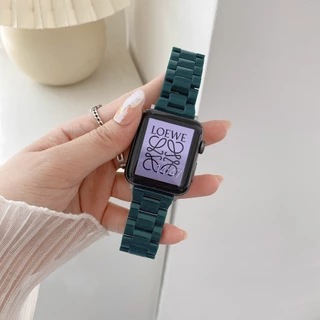 สายนาฬิกาเรซินสีลูกกวาดสำหรับ iWatch S11/10/9/8/7/6/SE/5/4/3/2/1/ สายรัด PC Ultra 49mm46mm42mm41mm45mm40mm38mm44mm