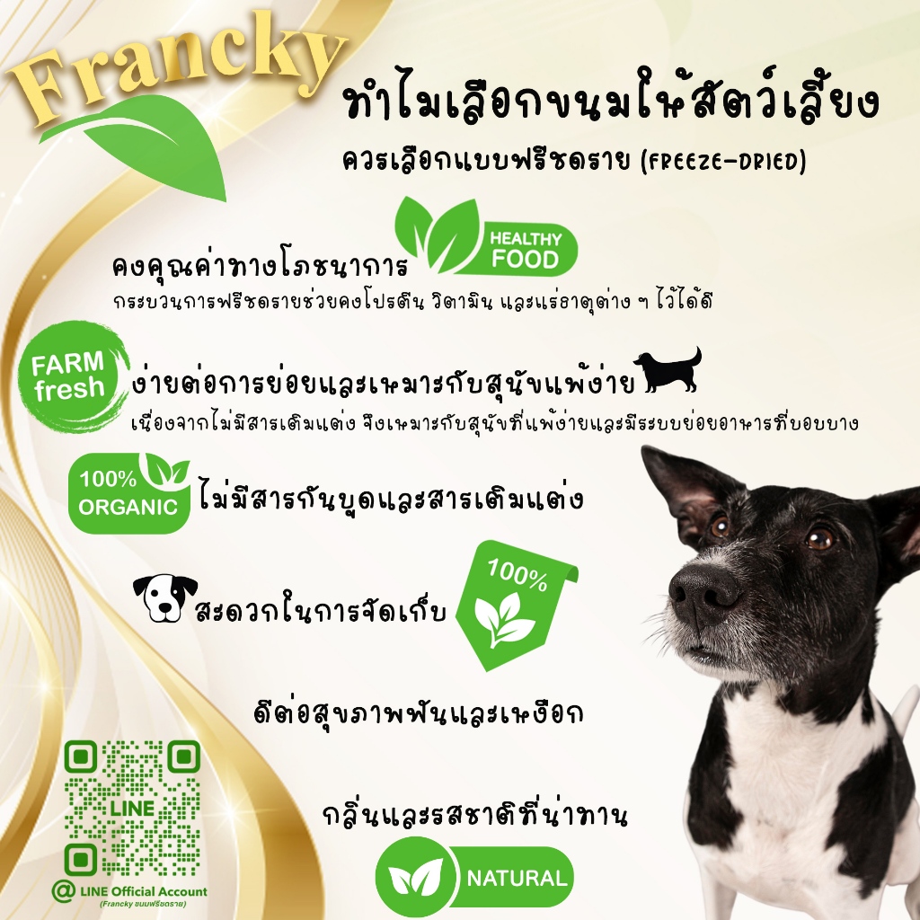 Francky ฟรีซดราย: สันในไก่ฟรีซดราย เสริมพลังโปรตีน เพื่อสุขภาพสัตว์เลี้ยง (Human-Grade) - รูปที่ 5
