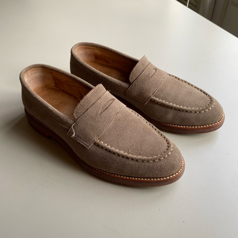 รองเท้าลอฟเฟอร์ J.crew suede penny loafers