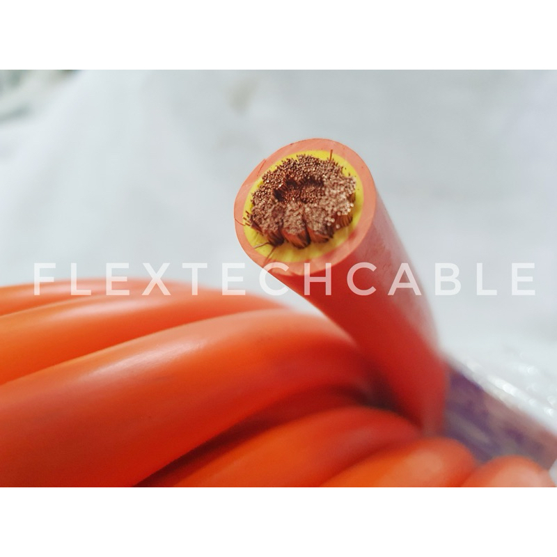 *รุ่นแนะนำ* สายเชื่อมพรีเมียม ทองแดงเต็ม BI-FLEX (สีส้ม) ขนาด 35 sq.mm 494/0.30