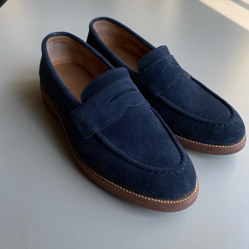 รองเท้า J.crew Suede Penny Loafers