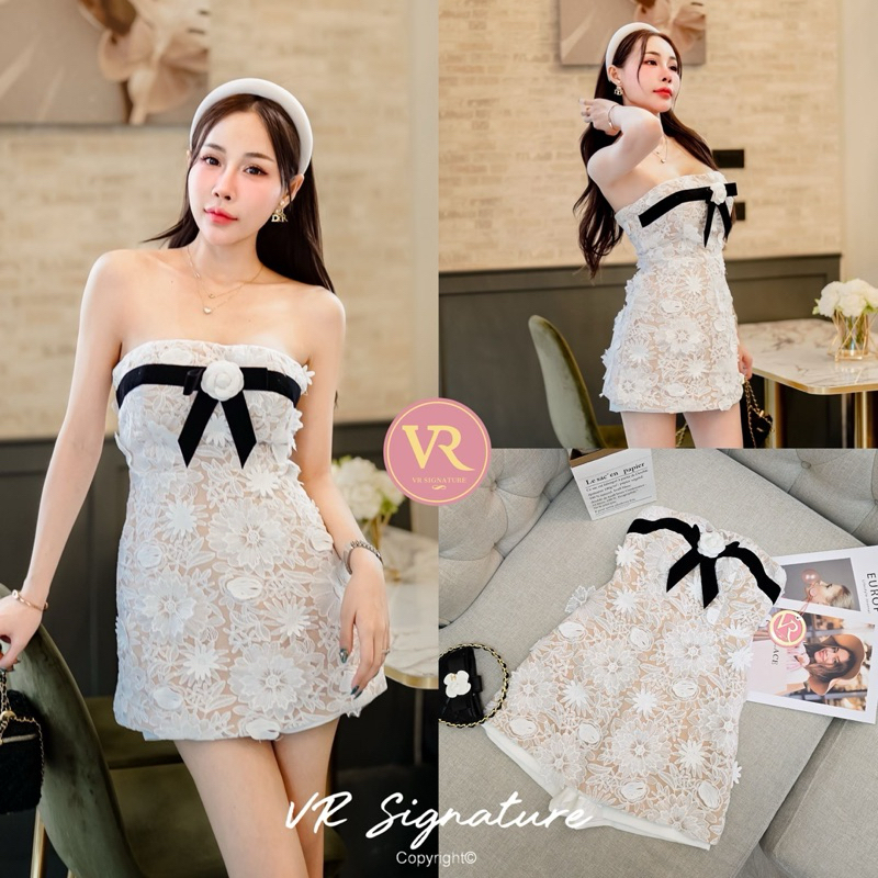 ชุดไปงานปาร์ตี้กลางคืน ชุดเซ็กซี่ปนน่ารัก งานป้าย Vr