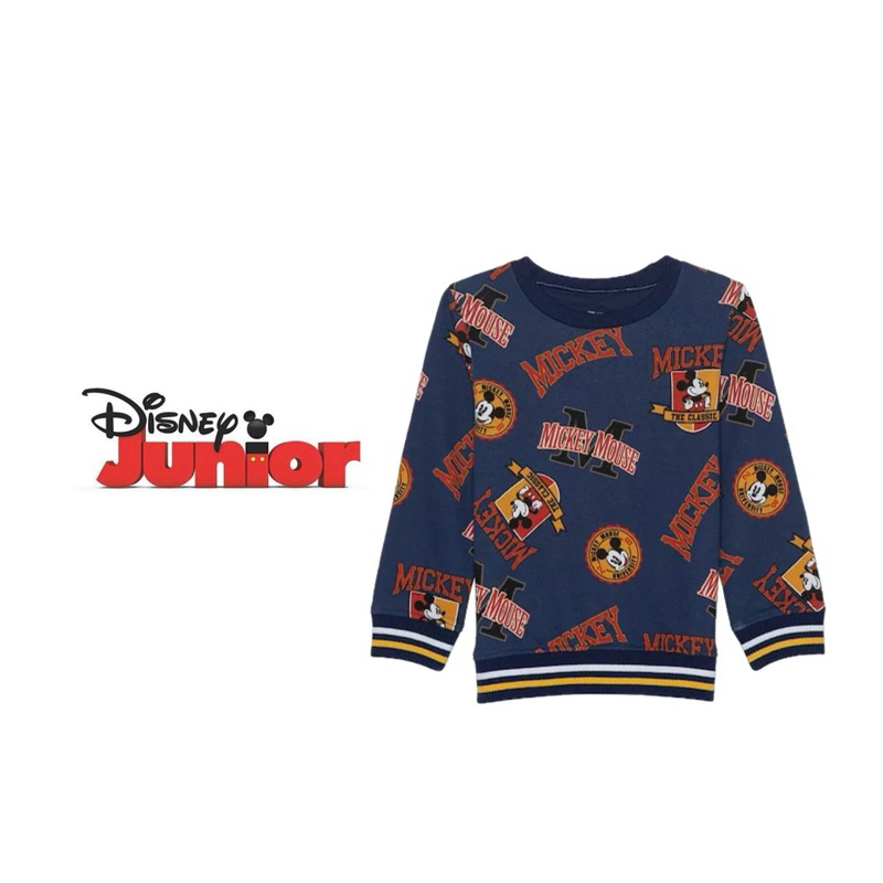 Disney junior mickeymouse เสื้อสเวตเตอร์มิ้กกี้เม้า *2-7y